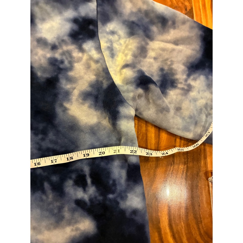 Hollister Relaxed Fit Tie‎ Dye Hoodie Mens Small Blue White Logo Sweatshirt - Picture 6 of 8